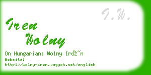 iren wolny business card